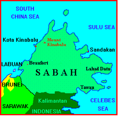 Map of Sabah