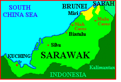 Map of Sarawak